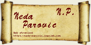 Neda Parović vizit kartica